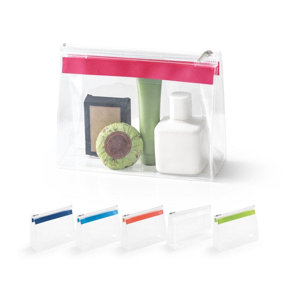 CHASTAIN. Transparent. Pochette EVA avec fermeture éclair