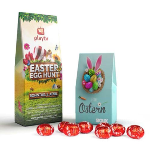 102875 - OEUFS DE PÂQUESLINDT LINDOR
en carton à fond plat grand ou petit - 1-Objet-Pub