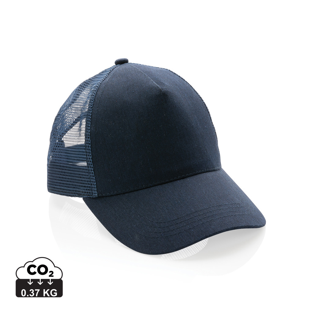 Casquette filet 5 panneaux coton recyclé Impact AWARE™