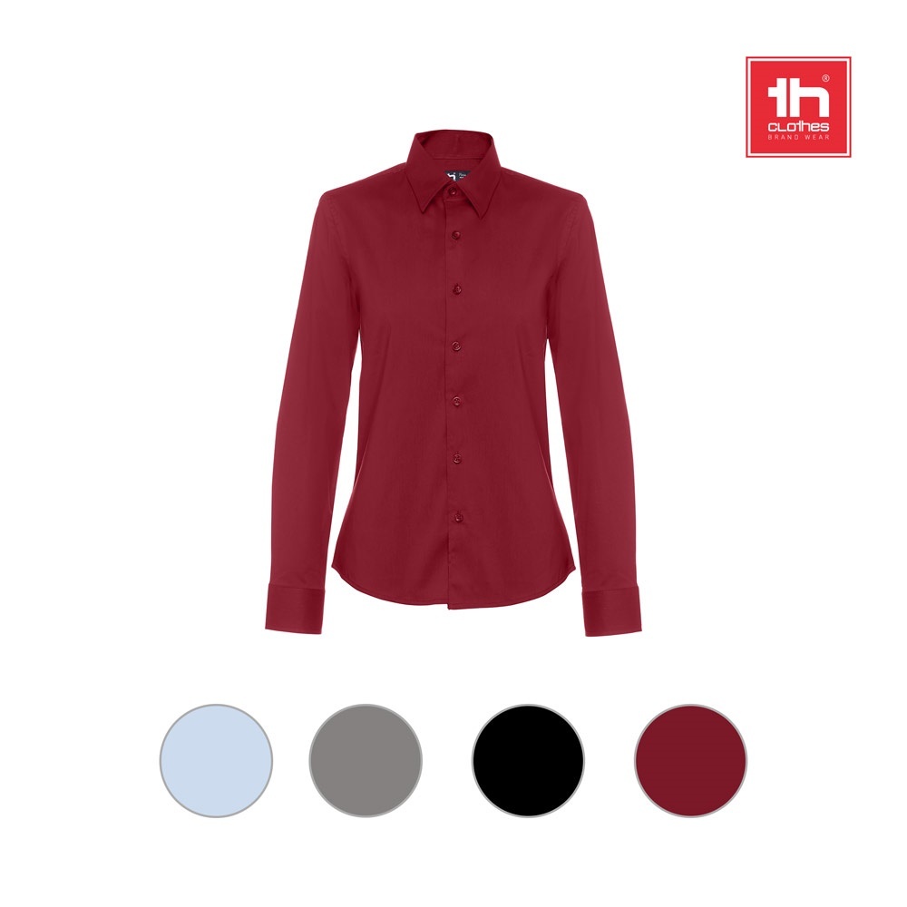 THC PARIS WOMEN. Chemise en popeline à manches longues pour femmes