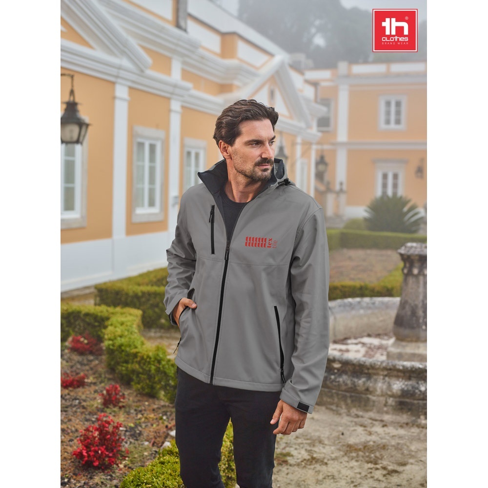 THC ZAGREB. Veste softshell pour homme en polyester et élasthanne