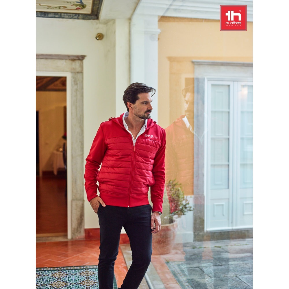 THC SKOPJE. Veste à capuche pour homme en taffetas 300T