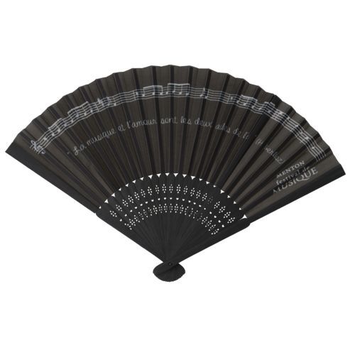 ÉVENTAIL EN PLASTIQUE ET TISSU