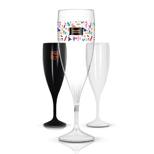 FLUTE A CHAMPAGNE EN PLASTIQUE REUTILISABLE TRITAN® 14 cl RAS BORD