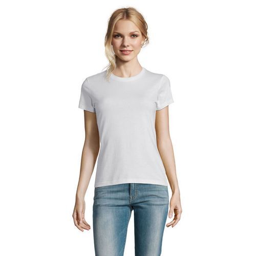 T-shirt Blanc Femme - 190gr