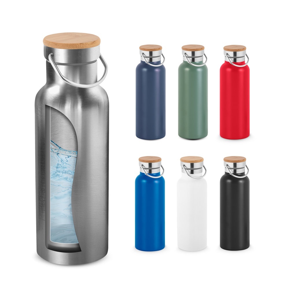 RAGNAR. Bouteille en acier inoxydable (36% recyclée) avec double parois sous vide 570 mL