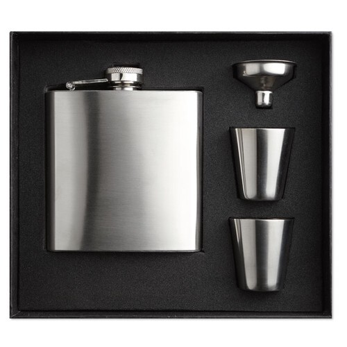 SLIMMY FLASK SET Flacon de poche avec gobelets