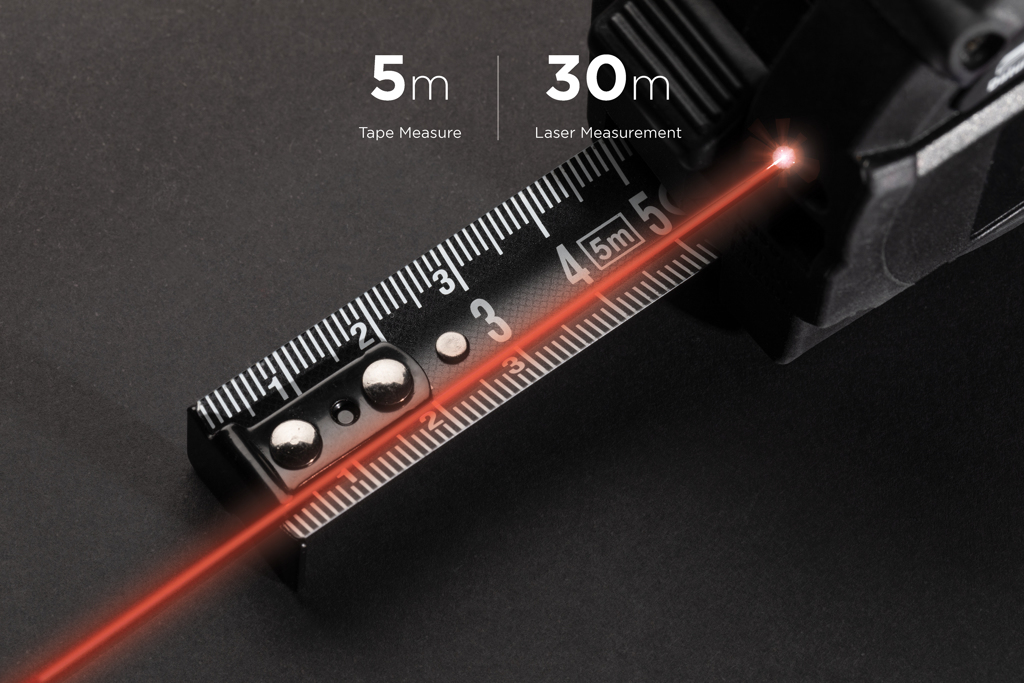Mètre ruban 5M avec laser publicitaire