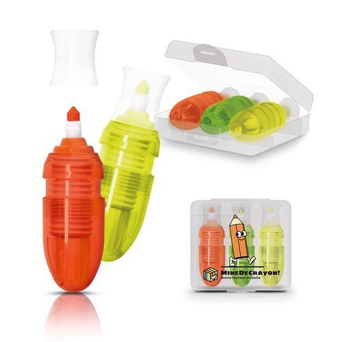 BOITE DE 3 SURLIGNEURS