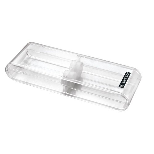 Etui 2 places en plastique transparent