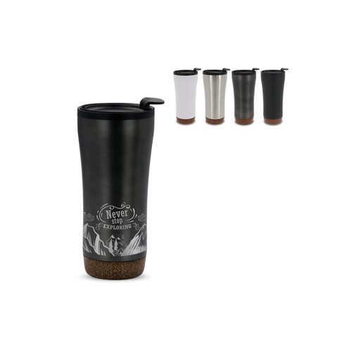 Mug double paroi avec base en liège 480ml