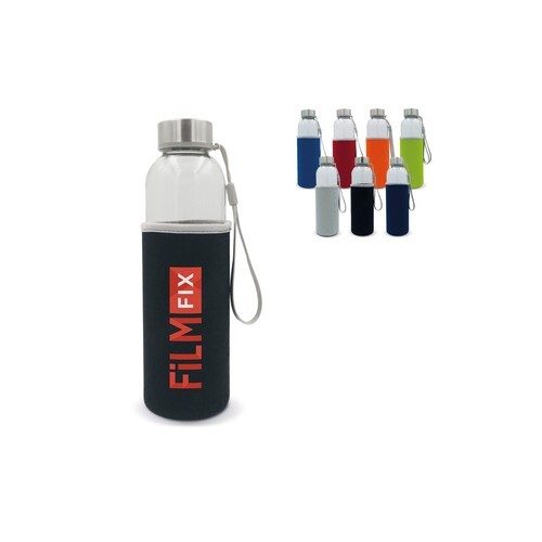 Bouteille d’eau en verre avec fourreau 500ml