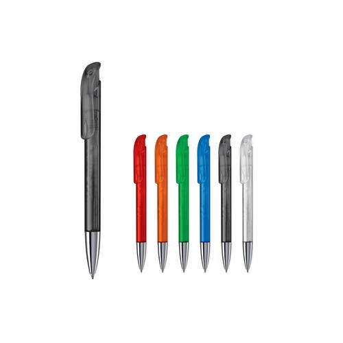 Stylo bille Atlas transparent et pointe métal