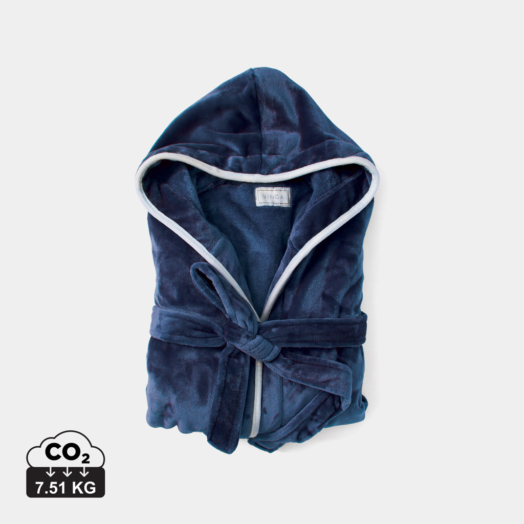 VINGA Peignoir de luxe en peluche RPET GRS Louis taille S-M