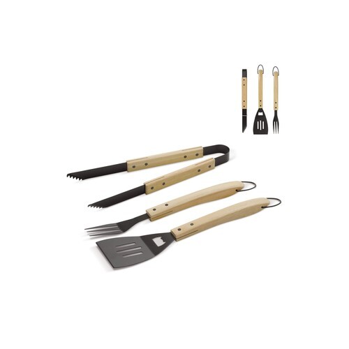 Set barbecue avec manche bois