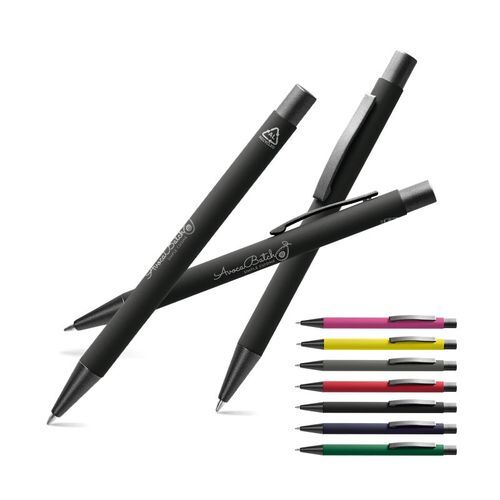 STYLO BILLE ECRITURE BLEUE EN ALU RECYCLE