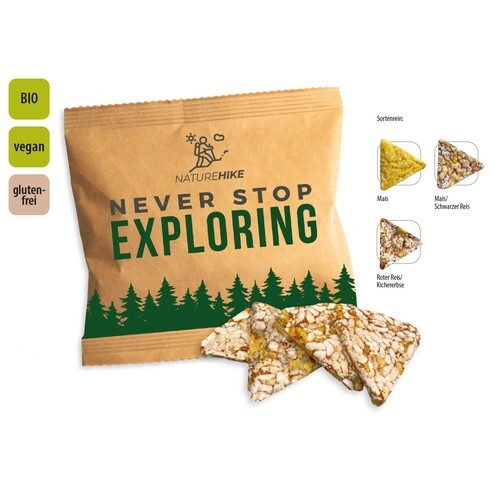 BIO Triangles croustillants en sachet promo, BIO Triangles croustillants Riz rouge – Pois chiches