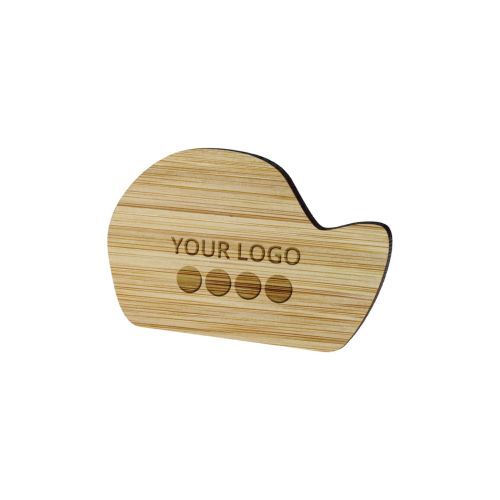 Badge Bamboo DYO (sur-mesure), Magnet, Gravure laser