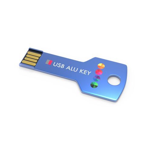 Clé USB Alu Key (Bleu), 64 GB Premium