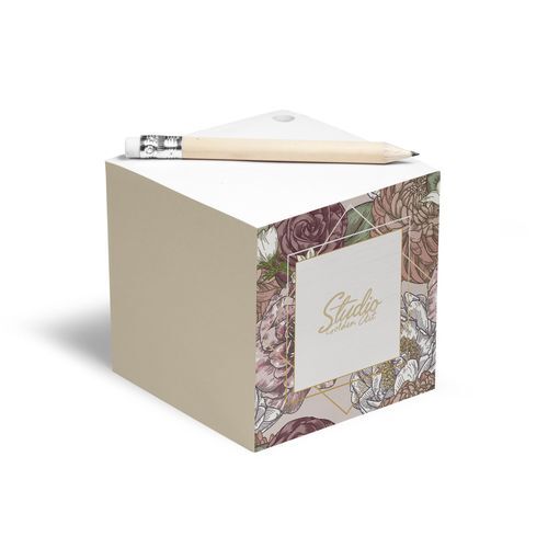 Bloc cube/crayon bois