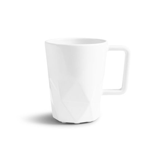 Mug céramique blanche brillante 320ml - CRYSTAL