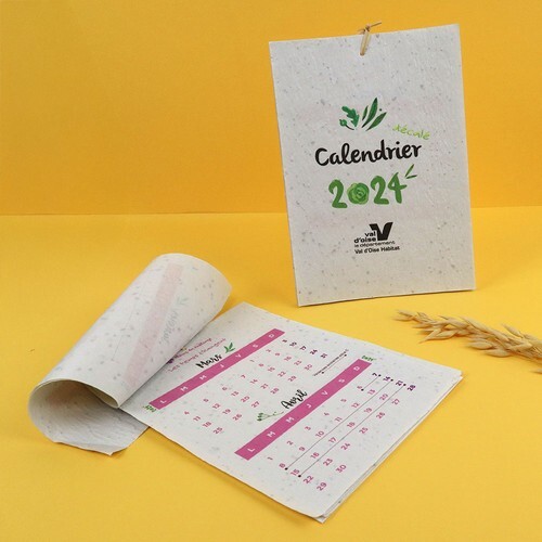 Calendrier papier graines A5-