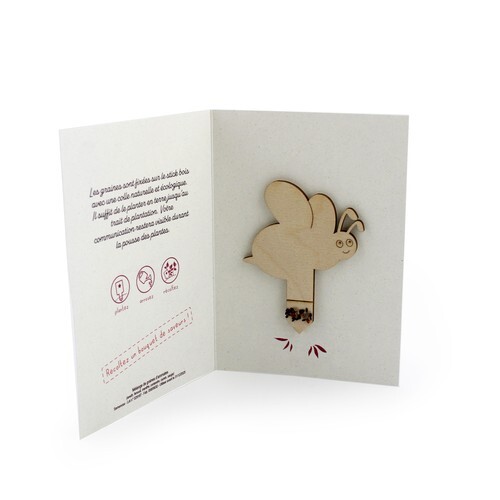 Stick bois à graines en carte