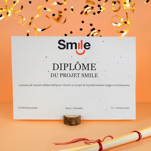 Diplôme A4 papier graines