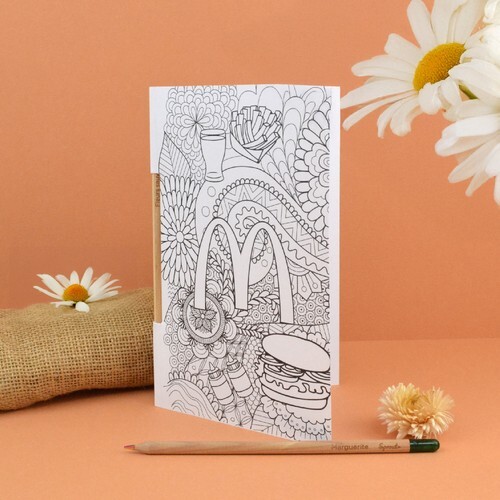 Crayon à graines mine multicolore carte à colorier