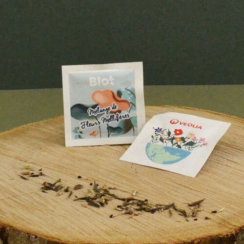 Sachet graines papier végétal 55x55 mm