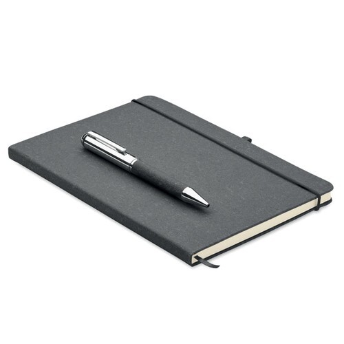 ELEGANOTE Carnet en cuir recyclé et stylo