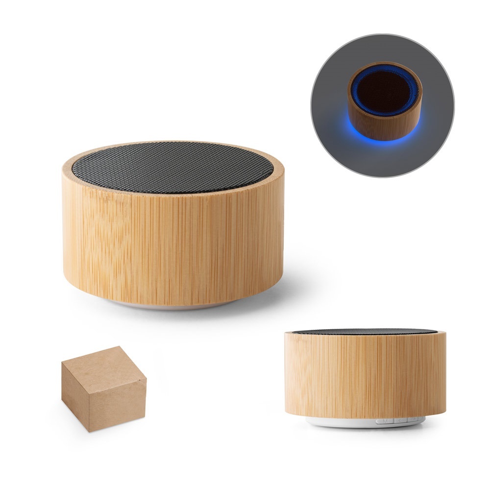 ARBER. Enceinte portable 3W avec autonomie de 2h en bambou et ABS