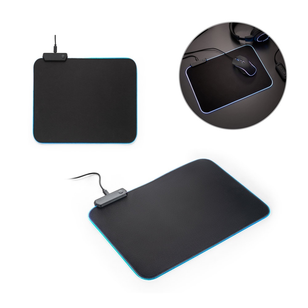 THORNE MOUSEPAD RGB. Tapis de souris gaming avec lumières LED RGB en polyester