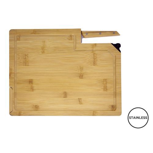 Planche à découper en bambou aiguiseur 'Takeita', couteau chef 'Alta'