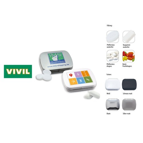 Boîte-à-charnière-59, Chewing-Gums dragées (Boîte)