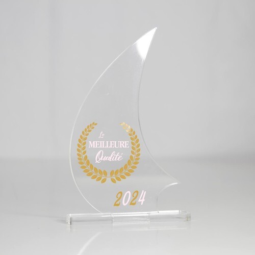 Trophée en plexiglas VOILE - France 3 mm