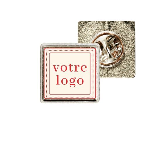 Pin's carré 18 mm - Argent
