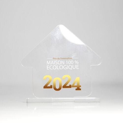 Trophée en plexiglas MAISON - France 3 mm