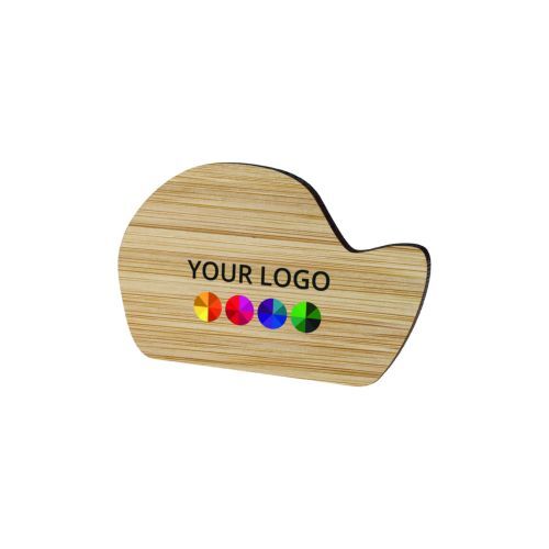 Badge Bamboo DYO (sur-mesure), Magnet, Impression Quadri