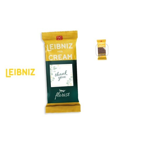 LEIBNIZ Milk Cream pack de 2 avec banderole publicitaire, LEIBNIZ Milk Cream