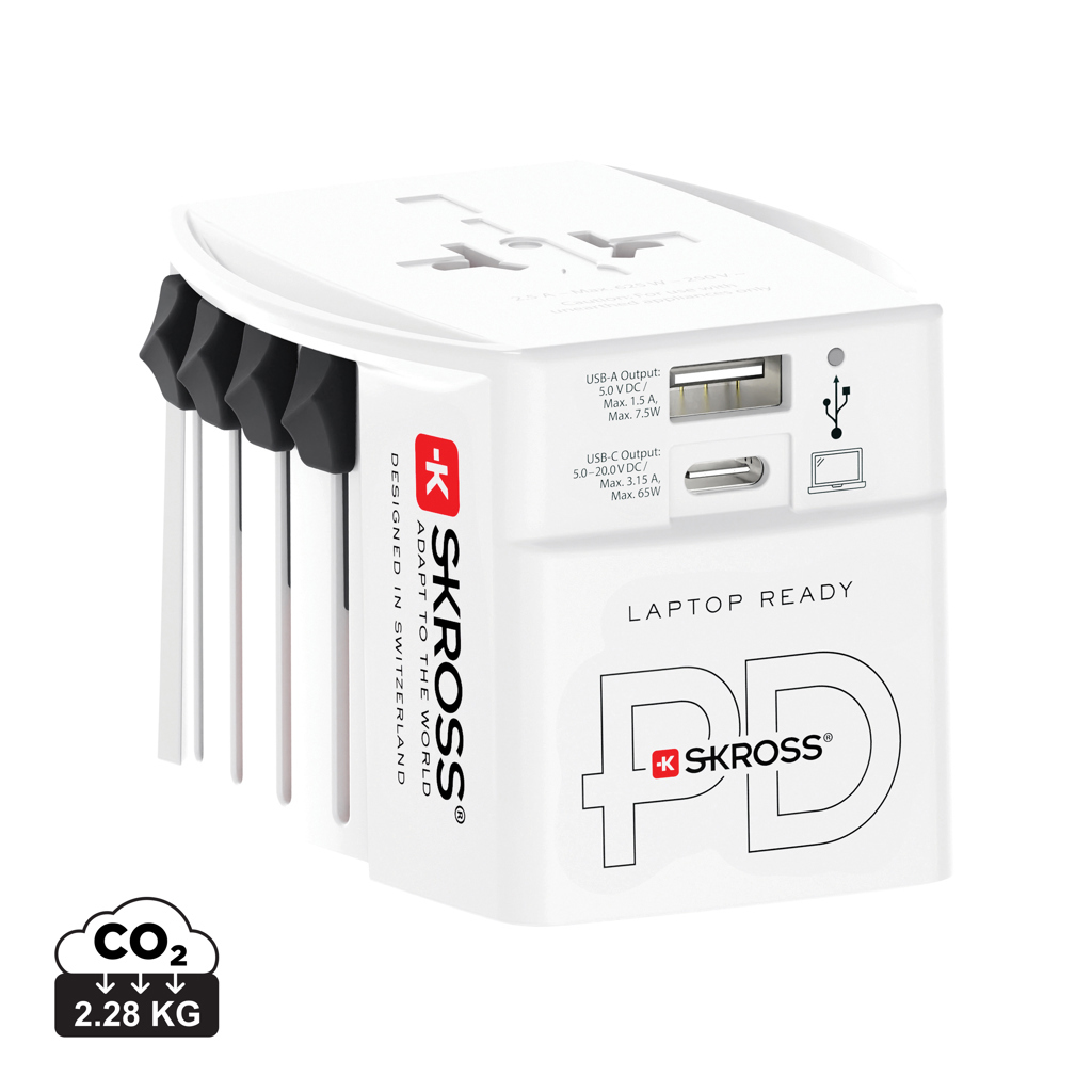 SKROSS Adaptateur de voyage universel MUV 65W PD avec USB