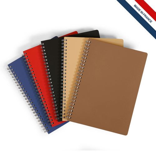 Cahier spiral cuir régé.