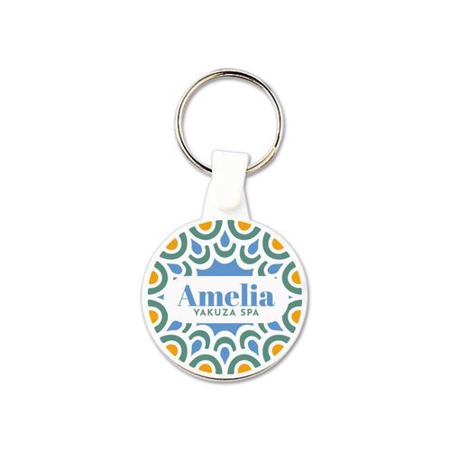 PORTE CLES PLASTIQUE SOUPLE ROND Ø34 mm (anneau 25 mm)