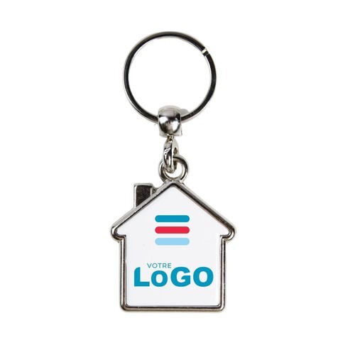Porte-clés Métal MAISON - Gris