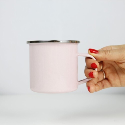 Tasse émaillée - 300 ml Rose Clair