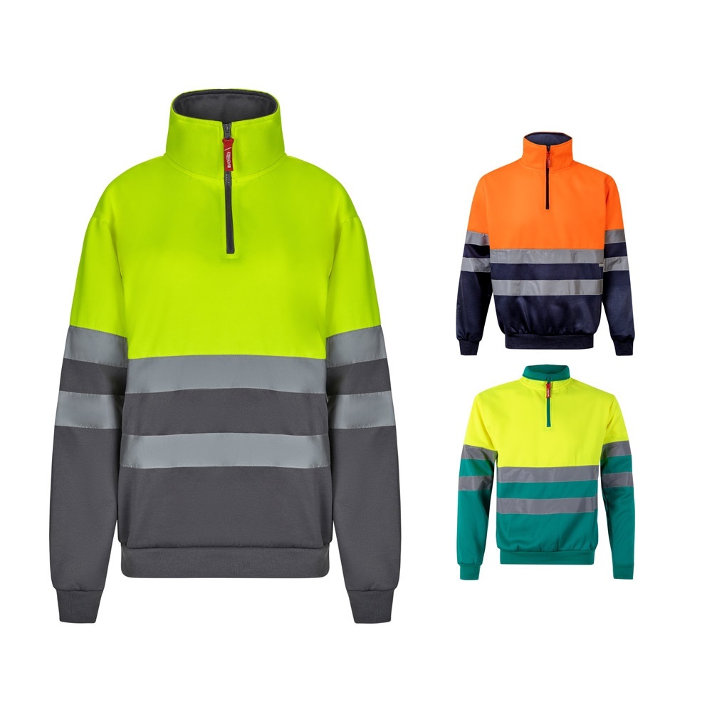 VL THOR. Sweatshirt bicolore (300g/m²) en polyester éponge (100%)