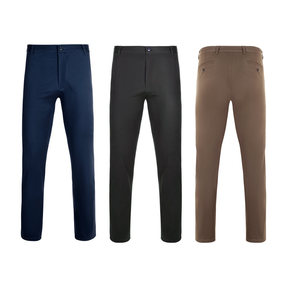VL VISHNU. Pantalon chino stretch unisexe (260g/m²), en coton (98%) et élasthanne (2%)