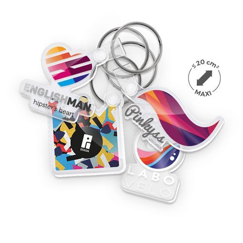 PORTE CLE SUR-MESURE PMMA EP.3 mm MAXI 20 cm2