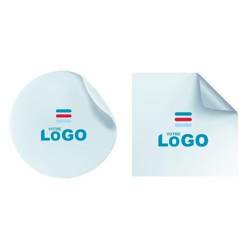 Sticker de sol mat ROND/CARRE repositionnable blanc