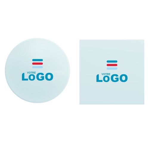 Sticker de sol brillant ROND/CARRE blanc